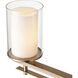 Huderson 3 Light 23 inch Modern Gold Vanity Light Wall Light